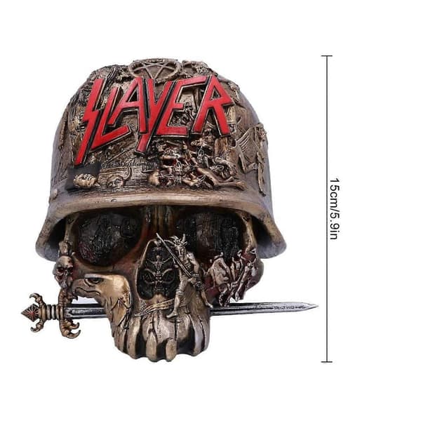 Slayer Eagle Hjelm Hodeskalle Logo Pynteboks, skrivebordsdekorasjon