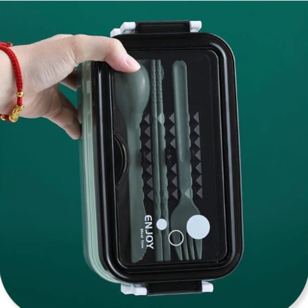 Matboks Bento-boks for studenter og kontorarbeidere - Dobbelt lag