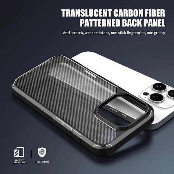 iPAKY Pioneer Series Kolfiber PC+TPU Mobilskal (För iPhone 16 Pro Max)