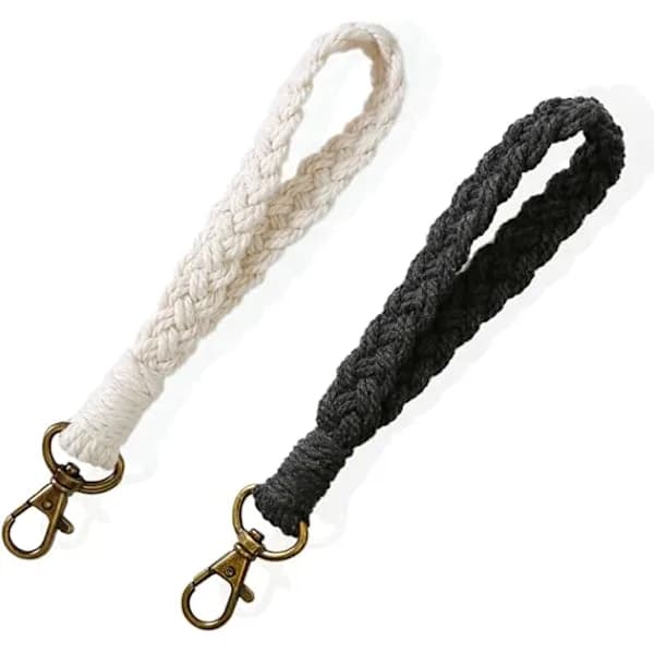 Makrame Nøglering Håndledsrem Nøglering Boho Armbånd Nøglering til Kvinder Nøglering Armbånd Kvinde Gaver