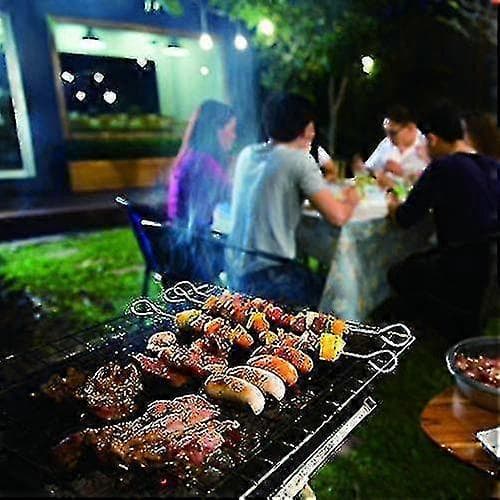 50x Kebabspyd, Spyd til Grill, Metal Kebabpinde, Rustfrit Stål, 20 Cm, Til Kebab, Barbecue