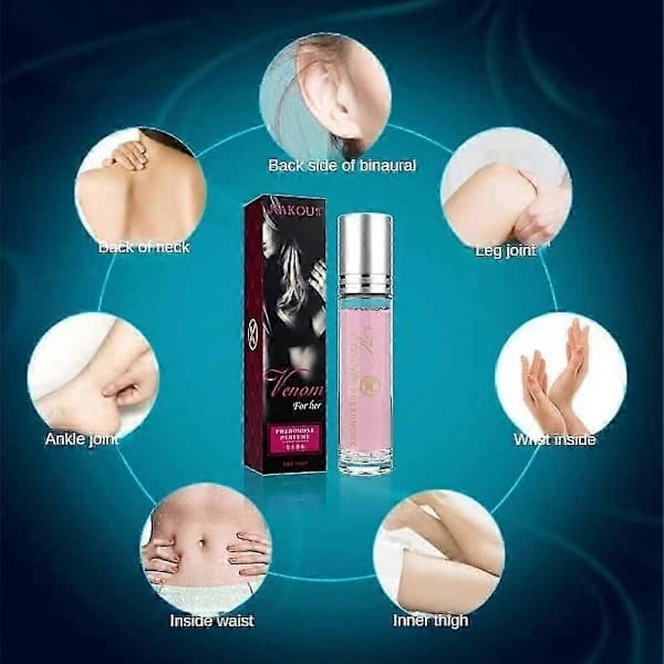 3-pack feromonparfym för kvinnor – Maviere & Venom Långvarig attraktionsdoft Roll-On Olja
