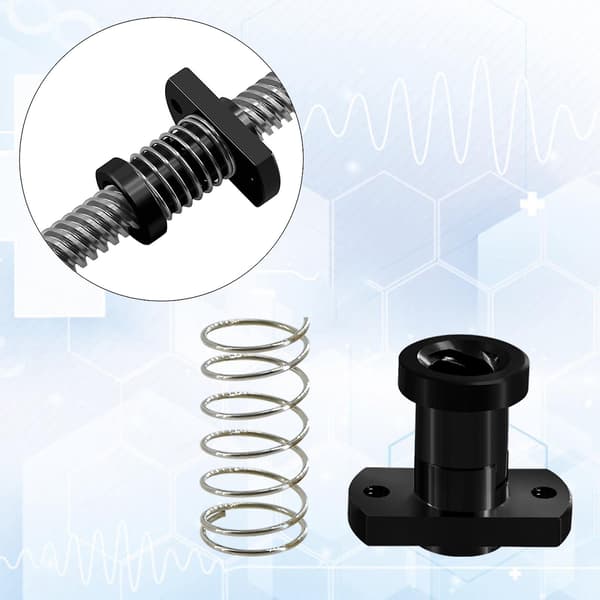 T8 Anti Backlash Nut DIY för Ender 3 CR-10 Clearance Lead Screw Nut Svart