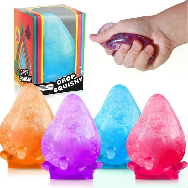 Dream Squishy Drop Squishy Stressbold, Vanddråbe Fidget Stressbold, Is Squishys Stressterning-Dråbe Malt Sukkerkugler Sensorisk til Lindring af Angst Pink
