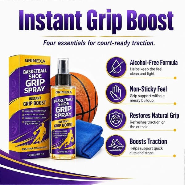 Greppspray för basketbollskor - Halkskyddsspray för inomhus- och utomhusplaner, 120 ml 3PCS