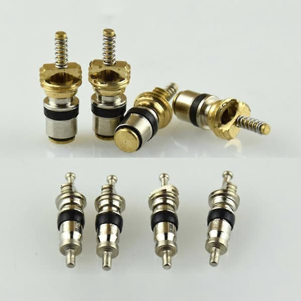 134 st A/C Schrader-ventil R12- R134a kit Luftkonditionering Schrader-ventilkärnor Auto kylning Schrader-ventilkärnor