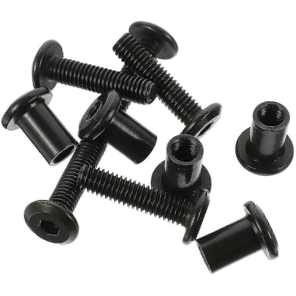 5 Set Bindningsskruv M6x25 Bultlock Mutter Försänkt Bälte Tunnmutter Anslutning