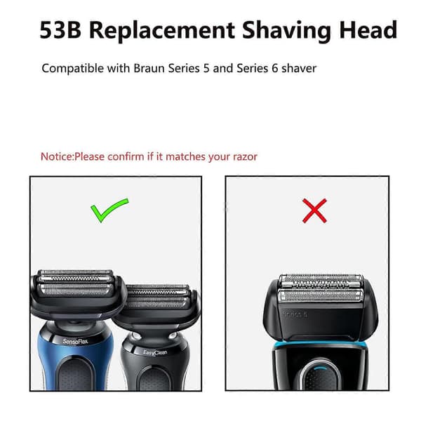 53B Series 5 Erstatningsbarberhode Kompatibel med Braun S5 Erstatning