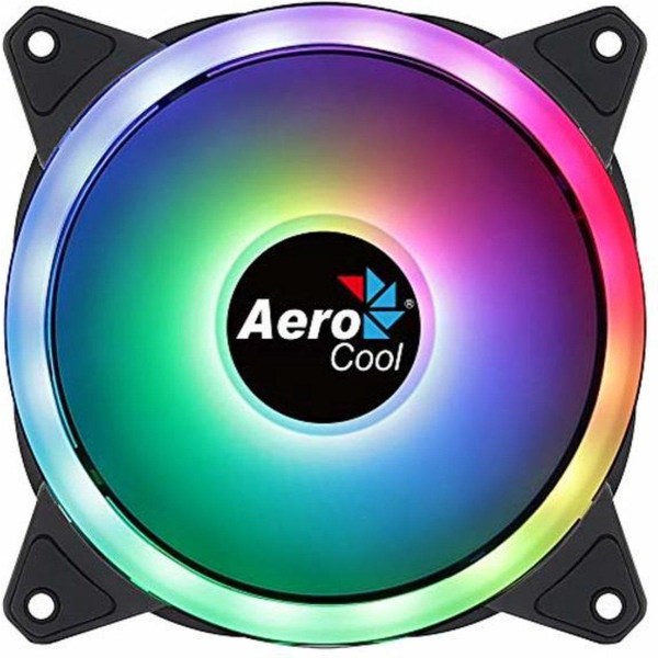 Aerocool Duo 12 ARGB 6-stifts Datorfodral Fläkt 12 cm Svart
