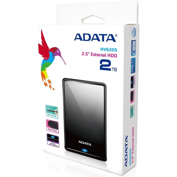 ADATA AHV620S-2TU31-CBK ekstern harddisk 2000 GB Sort