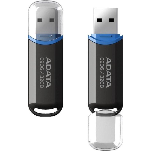 ADATA 32 Gt C906 USB-muistitikku USB Type-A 2.0 Musta