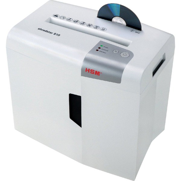 HSM S10 papirmakulator Stripmakulering 58 dB 22 cm Sølv, Hvid