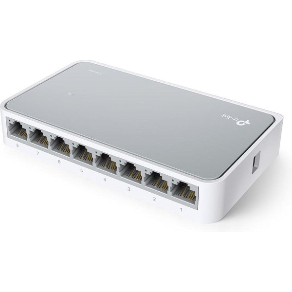 TP-Link TL-SF1008D Unmanaged Fast Ethernet (10/100) Hvid