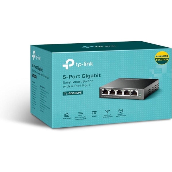 TP-Link 5-Port Gigabit Easy Smart PoE Switch med 4-Port PoE+