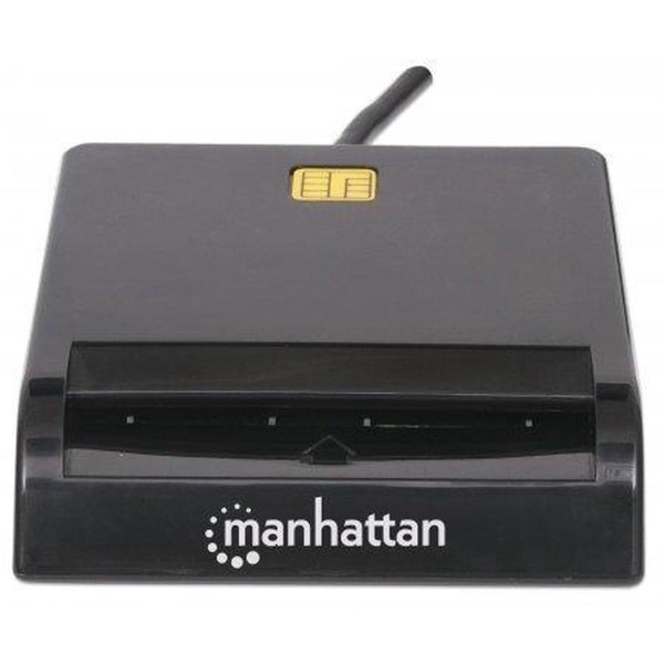 Manhattan USB-A Contact Smart Card Reader, 12 Mbps, Friktionstyp