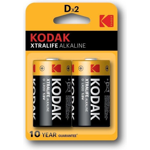 Kodak KDXLR20PB2 Kertakäyttöinen paristo D Alkali Black