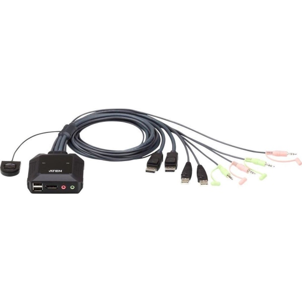 ATEN 2-Port USB DisPlayPort-kabel KVM-switch