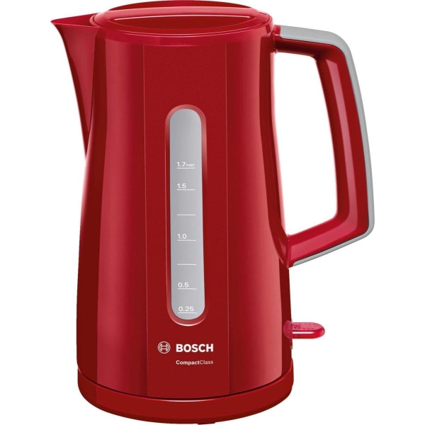 Bosch TWK3A014 vedenkeitin 1,7 L punainen 2400 W Black