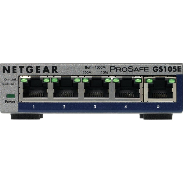 NETGEAR GS105E-200PES nätverksswitch Managed L2/L3 Gigabit Ether