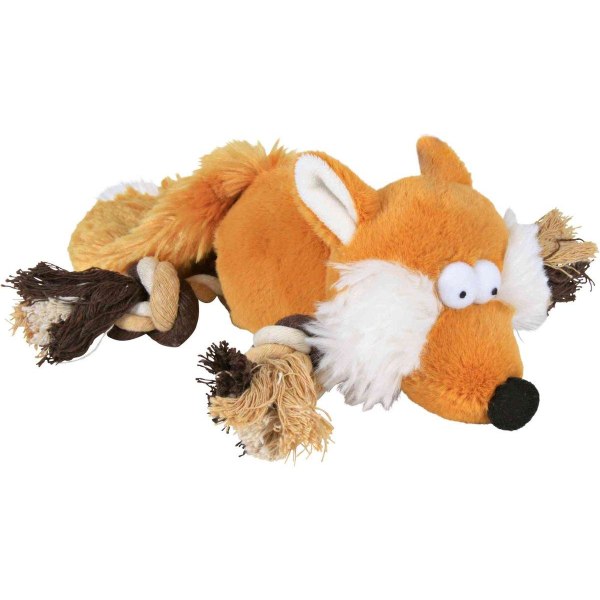 Trixie Fox Toy med rep 34 cm 35919 Svart