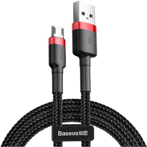 Kabel Micro USB Baseus Cafule 1,5A 2m (rød og sort)