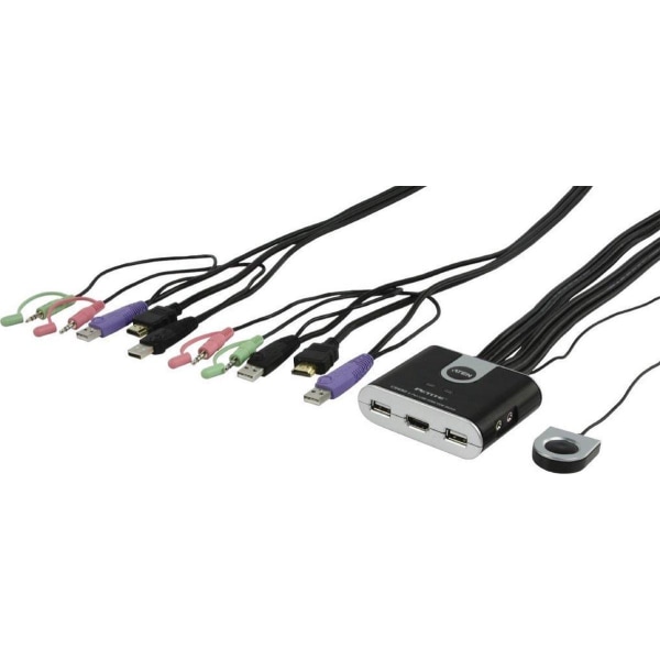 ATEN 2-ports USB HDMI KVM-switch med lyd