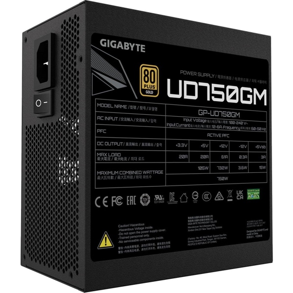 Gigabyte GP-UD750GM strömförsörjningsenhet 750 W 20+4 stift ATX