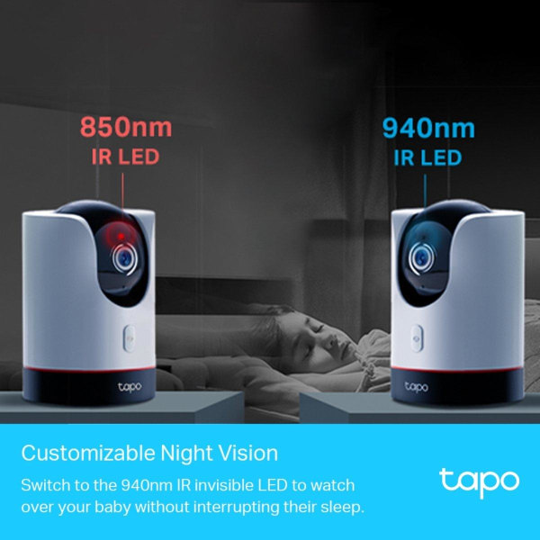 TP-Link Tapo Pan/Tilt AI Home Security Wi-Fi-kamera Svart