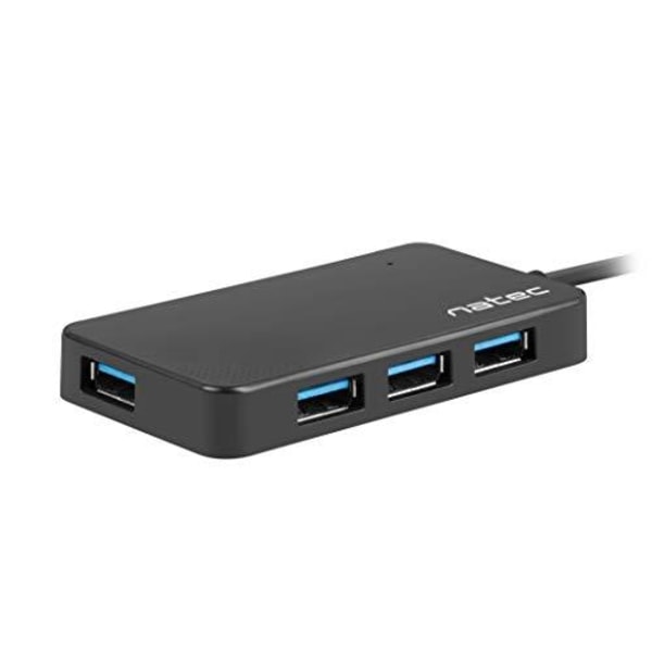 NATEC Hub USB 3.0 Moth (4 porte, sort)