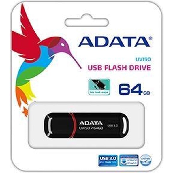 ADATA 64 Gt DashDrive UV150 USB-muistitikku USB Type-A 3.2 Gen 1