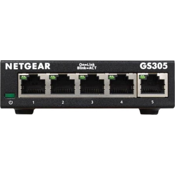 NETGEAR GS305 Unmanaged L2 Gigabit Ethernet (10/100/1000) Svart