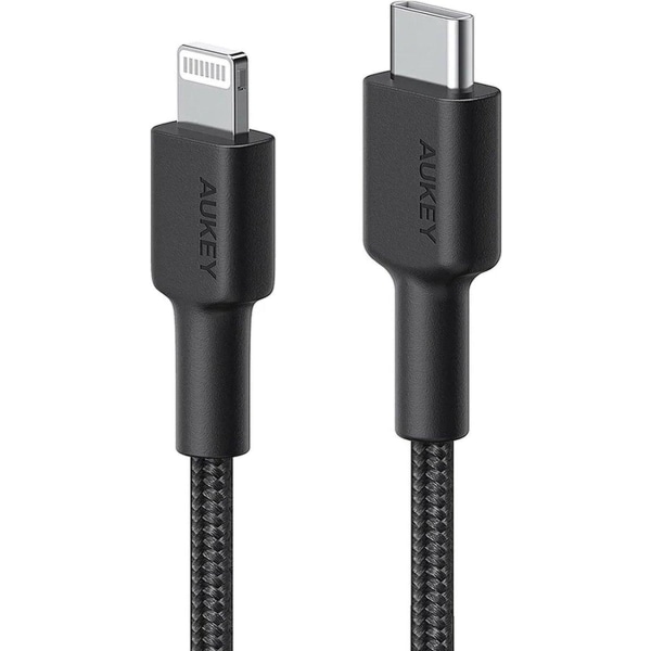 AUKEY CB-CL03 USB-kabel 2 m USB 2.0 USB C Lightning Black