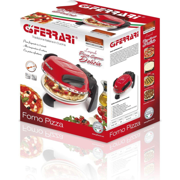 G3 Ferrari Delizia pizzamaskine/ovn 1 pizza(r) 1200 W Rød Black