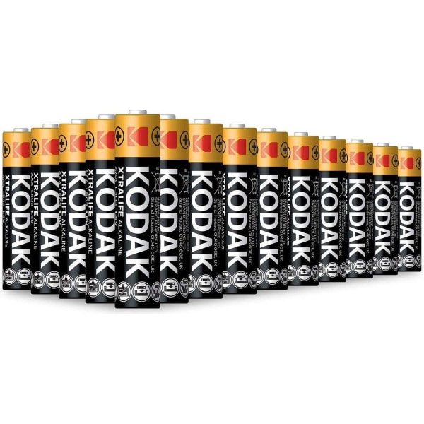 Kodak XTRALIFE alkaliskt AAA-batteri (60-pack) Svart