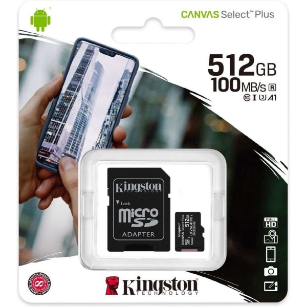Kingston Technology Canvas Select Plus 512 GB SDXC UHS-I Klass 1