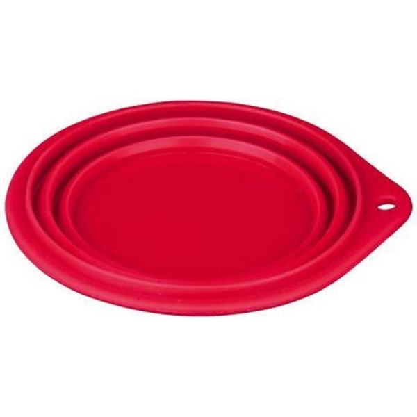 Trixie Food & Water Bowl For On The Go - Reseskål - 1 l/ø 18 cm Svart