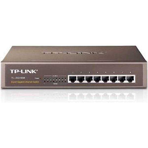 TP-LINK TL-SG1008 netværksswitch Uadministreret