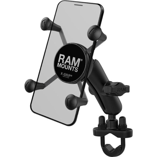 RAM-kiinnitys X-Grip-puhelintelineeseen ohjaustangon U-pulttijal