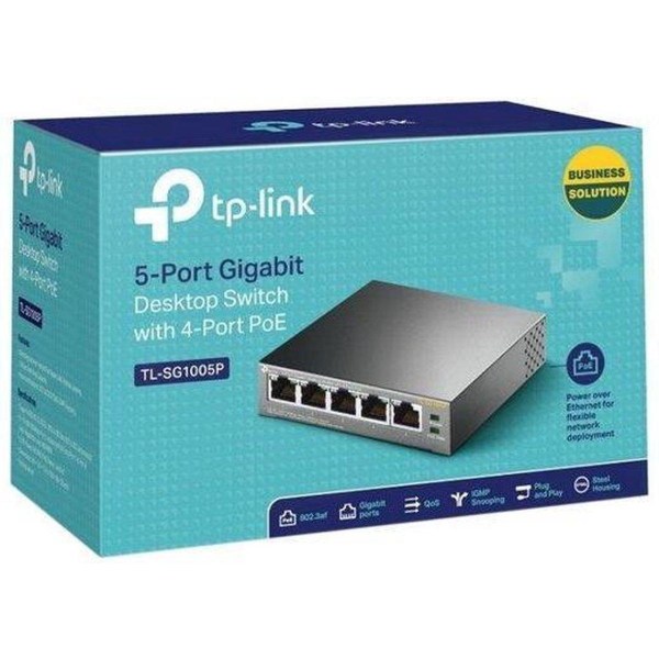 TP-Link 5-portars Gigabit Desktop PoE-switch med 4-portar
