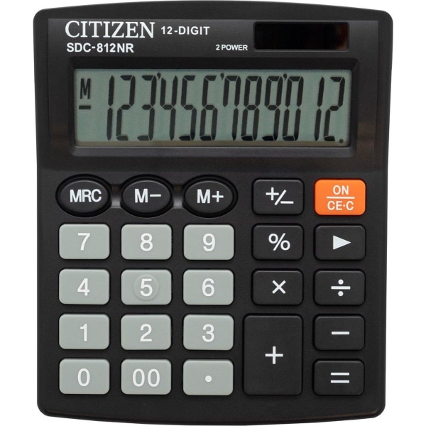 CITIZEN SDC-812NR miniräknare Desktop Basic Svart