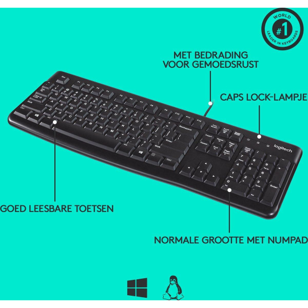 Logitech K120 for Business tangentbord USB QWERTY US Internation