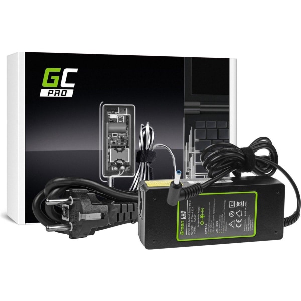 Green Cell AD65P strømadapter/inverter Indendørs 90 W Sort