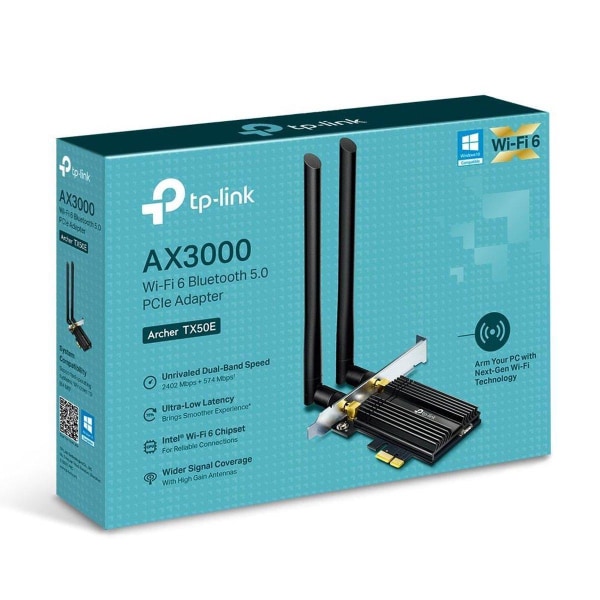 TP-LINK AX3000 Wi-Fi 6 Bluetooth 5.0 PCIe-adapter