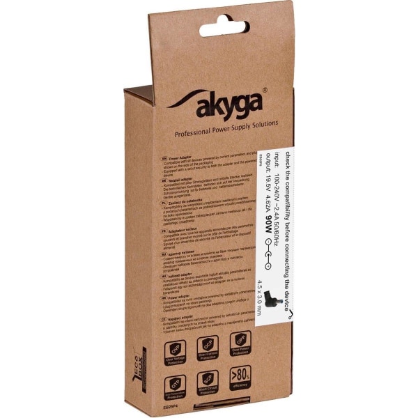 Akyga notebook strømadapter AK-ND-26 19,5V/4,62A 90W 4,5x3,0 mm