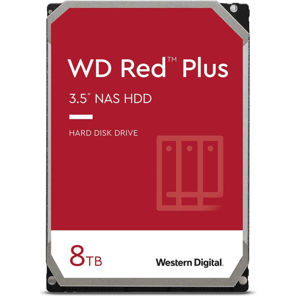 WD Red Plus NAS-harddisk WD80EFZZ - Harddisk - 8 TB - intern - 3