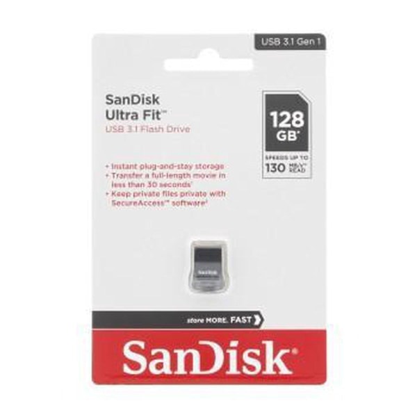 SanDisk Ultra Fit USB-minne 128 GB USB Type-A 3.2 Gen 1 (3.1 Gen 30cd |  Fyndiq