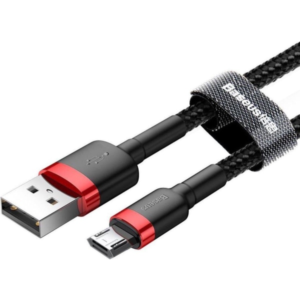 Kabel Micro USB Baseus Cafule 1,5A 2m (rød og sort)