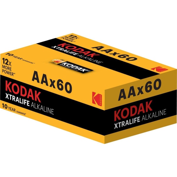 Kodak XTRALIFE alkaline AA-batteri (60 stk.) Black