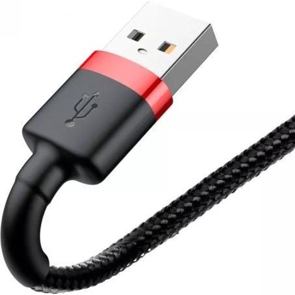 Lightning USB-kaapeli Baseus Cafule 1,5A 2m (musta ja punainen)