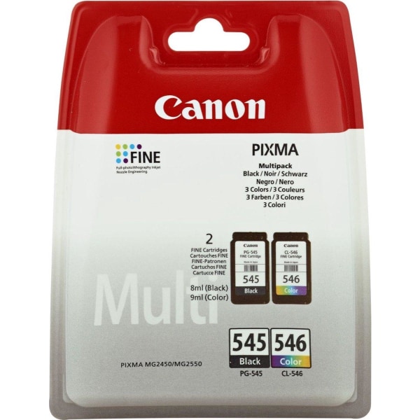 Canon PG-545/CL-546 Multipack Original Svart, Cyan, Magenta, Gul